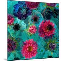 A Floral Montage from Blossoms and Drawing-Alaya Gadeh-Mounted Premium Photographic Print