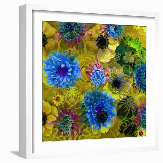 A Floral Montage from Blossoms and Drawing-Alaya Gadeh-Framed Photographic Print