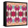 A Floral Montage, Layer Work from Pink and Red Poeny Blossoms and Pink Cherry Blossoms-Alaya Gadeh-Framed Stretched Canvas