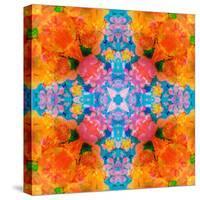 A Floral Montage, Mandala Symmetric Layer Work from Blooming Flowers-Alaya Gadeh-Stretched Canvas
