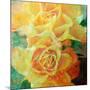 A Floral Montage of Yellow Roses and Ornamental Texture, Photograph, Layer Work-Alaya Gadeh-Mounted Photographic Print
