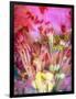 A Floral Montage, Photograph, Layer Work of Tulips and Other Flowers Multicolor-Alaya Gadeh-Framed Photographic Print