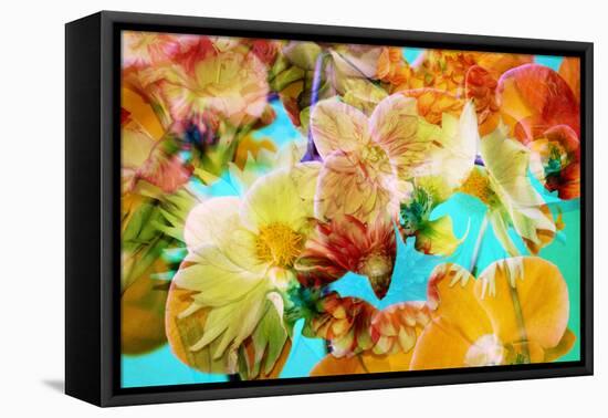 A Floral Montage Photographic Layer Work-Alaya Gadeh-Framed Stretched Canvas