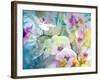 A Floral Montage with White Orchids and Multicolor Dahlia-Alaya Gadeh-Framed Photographic Print