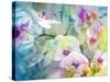A Floral Montage with White Orchids and Multicolor Dahlia-Alaya Gadeh-Stretched Canvas