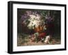 A Floral Still Life in a Wooded Landscape, 1870-Arnold Boonen-Framed Giclee Print