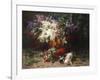 A Floral Still Life in a Wooded Landscape, 1870-Arnold Boonen-Framed Giclee Print