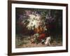 A Floral Still Life in a Wooded Landscape, 1870-Arnold Boonen-Framed Giclee Print