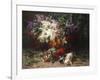 A Floral Still Life in a Wooded Landscape, 1870-Arnold Boonen-Framed Giclee Print