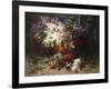 A Floral Still Life in a Wooded Landscape, 1870-Arnold Boonen-Framed Giclee Print