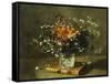 A Floral Still Life-Emile Gustave Couder-Framed Stretched Canvas