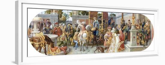 A Florentine Festival: the Guests' Arrival-Ricciardo Meacci-Framed Premium Giclee Print