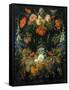 A Flower and Fruit Wreath-Abraham Mignon-Framed Stretched Canvas