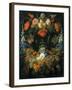 A Flower and Fruit Wreath-Abraham Mignon-Framed Giclee Print