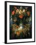 A Flower and Fruit Wreath-Abraham Mignon-Framed Giclee Print