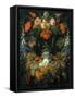 A Flower and Fruit Wreath-Abraham Mignon-Framed Stretched Canvas