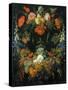 A Flower and Fruit Wreath-Abraham Mignon-Stretched Canvas