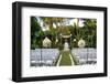 A Flower Bouquet with Roses in Front of Rows of Chairs at a Wedding Ceremony-SeanPavonePhoto-Framed Photographic Print