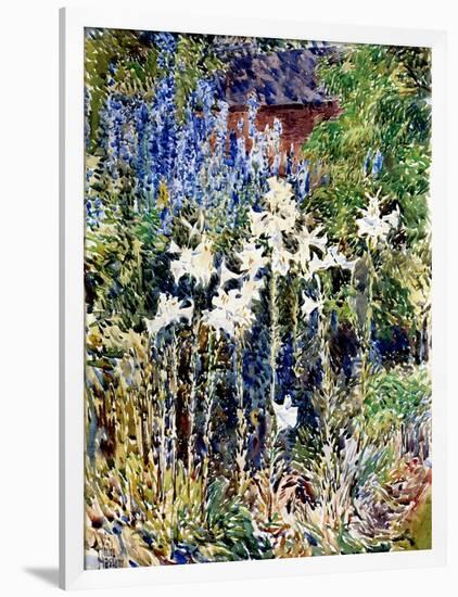 A Flower Garden, 1893-Childe Hassam-Framed Giclee Print