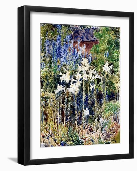 A Flower Garden, 1893-Childe Hassam-Framed Giclee Print