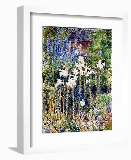 A Flower Garden, 1893-Childe Hassam-Framed Giclee Print