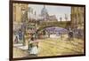 A Flower Girl in Blackfriars-John Sutton-Framed Giclee Print