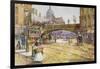 A Flower Girl in Blackfriars-John Sutton-Framed Giclee Print