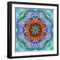 A Flower Mandala, Photographic Layer Work from a Painting-Alaya Gadeh-Framed Photographic Print