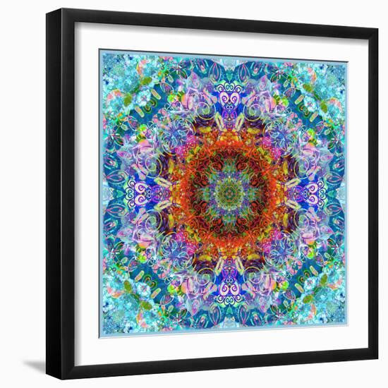 A Flower Mandala, Photographic Layer Work from a Painting-Alaya Gadeh-Framed Photographic Print