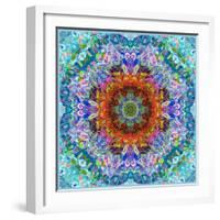 A Flower Mandala, Photographic Layer Work from a Painting-Alaya Gadeh-Framed Photographic Print