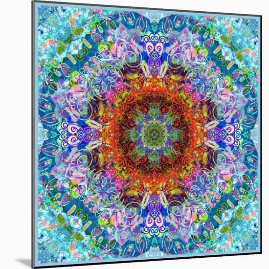 A Flower Mandala, Photographic Layer Work from a Painting-Alaya Gadeh-Mounted Photographic Print