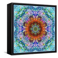 A Flower Mandala, Photographic Layer Work from a Painting-Alaya Gadeh-Framed Stretched Canvas