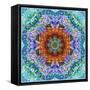 A Flower Mandala, Photographic Layer Work from a Painting-Alaya Gadeh-Framed Stretched Canvas