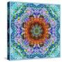 A Flower Mandala, Photographic Layer Work from a Painting-Alaya Gadeh-Stretched Canvas