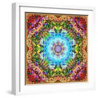 A Flower Mandala, Photographic Layer Work from a Painting-Alaya Gadeh-Framed Photographic Print