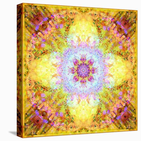 A Flower Mandala, Photographic Layer Work from Flowers-Alaya Gadeh-Stretched Canvas