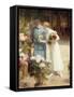 A Flower Market; Au Marche Aux Fleurs-Victor Gabriel Gilbert-Framed Stretched Canvas