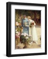 A Flower Market; Au Marche Aux Fleurs-Victor Gabriel Gilbert-Framed Giclee Print