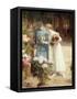 A Flower Market; Au Marche Aux Fleurs-Victor Gabriel Gilbert-Framed Stretched Canvas