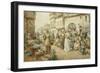 A Flower Market, France, 1900-Alfred, Jr. Glendening-Framed Giclee Print