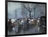 A Flower Market, Hojbroplads, Copenhagen-Paul Fischer-Framed Giclee Print