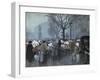 A Flower Market, Hojbroplads, Copenhagen-Paul Fischer-Framed Giclee Print