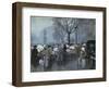 A Flower Market, Hojbroplads, Copenhagen-Paul Fischer-Framed Premium Giclee Print