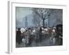 A Flower Market, Hojbroplads, Copenhagen-Paul Fischer-Framed Giclee Print