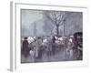 A Flower Market, Hojbroplads, Copenhagen-Paul Fischer-Framed Premium Giclee Print