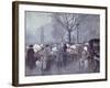 A Flower Market, Hojbroplads, Copenhagen-Paul Fischer-Framed Premium Giclee Print