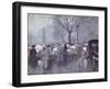 A Flower Market, Hojbroplads, Copenhagen-Paul Fischer-Framed Giclee Print