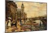A Flower Market on the Seine-Checa y Sanz Ulpiano-Mounted Giclee Print