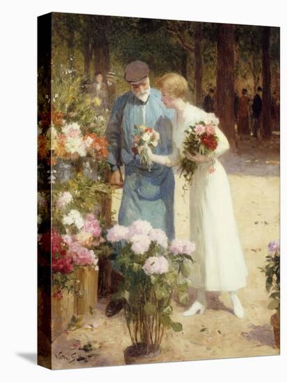 A Flower Market-Victor Gabriel Gilbert-Stretched Canvas