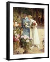 A Flower Market-Victor Gabriel Gilbert-Framed Giclee Print